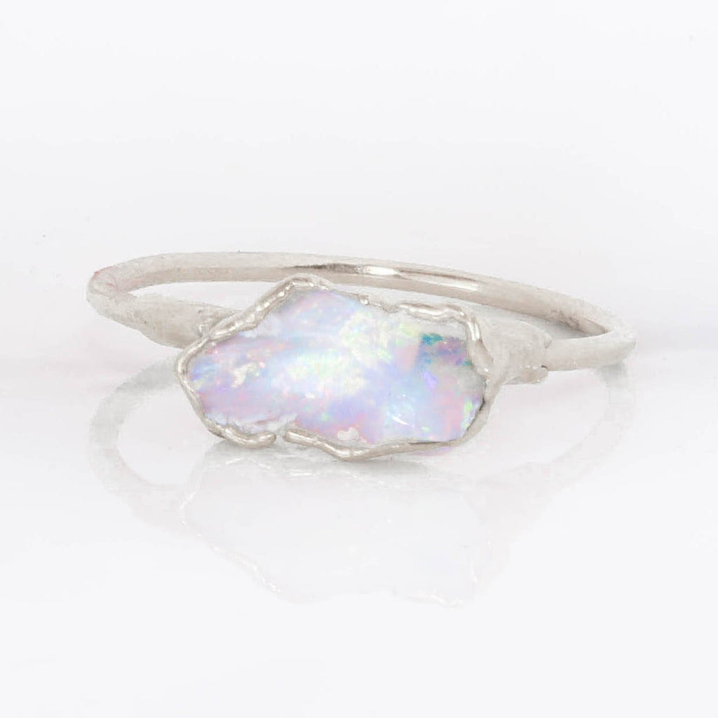 Silver Raw Opal Ring